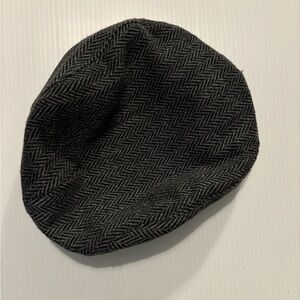 Vintage herringbone xl newsboy cap with ear flaps
